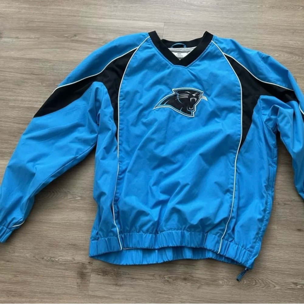 Carolina Panthers Pullover NFL Team Apparel XL Side Zip Double Pockets